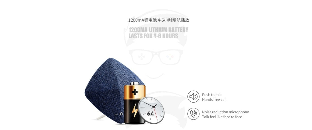 Joyroom M03 Portable Fabric Design Bluetooth Stereo Speaker with Built-in MIC Joyroom M03 Portable Fabric Design Bluetooth Stereo Speaker with Built-in MIC